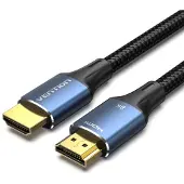 Vention Cotton Braided HDMI-A Male to Male HD Cable 8K 5M Blue Aluminum Alloy Type