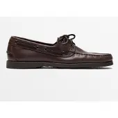 Massimo Dutti - Male - Sejlersko I Olieret Skind - Brun - 43