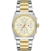 Armani Exchange Herreur AX2821 Beige/Gul guldtonet stål