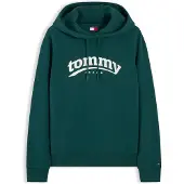 Tommy Hilfiger Sweatshirt 'ESS' smaragd / hvid