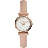 Fossil Dameur ES4699 Carlie Mini Hvid/Læder Ø28 mm