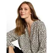 Tom Tailor DENIM Bluse beige / taupe / sort