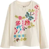 Next Bluser & t-shirts ecru / blå / kiwi / lyserød