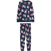 Next Pyjamas lang navy / grøn / rød / hvid