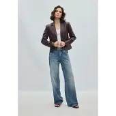 Stradivarius Kort, Figursyet Blazer I Imiteret Skind 0-400 M