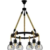 Eglo RAMPSIDE LYSEKRONE 6XE27 SORT/KLAR