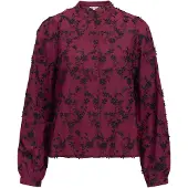 Object Bluse 'OBJKarli' bordeaux / sort