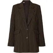 Selected Blazer 'SLFRITA' mørkebrun / hvid
