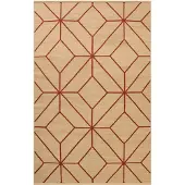 Chhatwal & Jonsson Ayur tæppe Beige-Rust, 270x180 cm