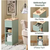 SoBuy Svævende sengebord FBT111-GR – 20 cm bredt
