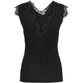 Pieces Ilu Braces Kortærmet V-hals T-shirt