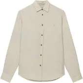 Superdry Superdrytil kvinder. W4010587A Premium Slim skjorte beige (XXS), Casual, Linned, Lange ærmer