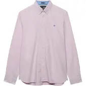 Superdry Superdrytil mænd. M4011247A Lyserød Preppy Oxford skjorte (XXL), Casual, Pink, Bomuld, Lange ærmer