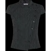 Weekday Bluse 'Robin' grå / lysegrå / sort