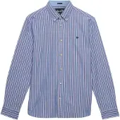 Superdry Superdrytil mænd. M4011247A Blå Preppy Oxford-skjorte (XL), Casual, Bomuld, Lange ærmer