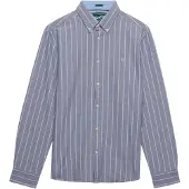 Superdry Superdrytil mænd. M4011247A Preppy Oxford skjorte blå (L), Casual, Bomuld, Klassisk, Lange ærmer