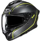 HJC C71 Quez MC3HSF Integralhjelm Mat/Sort/Gul L