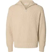 Selected Dry Relaxed Fit Halv Lynlås Sweater