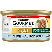 Gourmet Gold Bløde Delikatesser med havfisk vådfoder til katte (85 g)