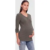 ONLY Maternity Shirts 'OLMLOLA' mørkegrøn