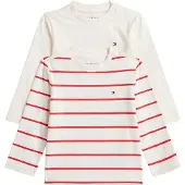 Tommy Hilfiger Bluser - 2-pak - Off White Stripes - - 74 - Bluse