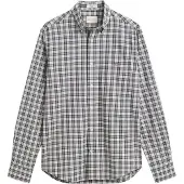 Gant Skjorte taupe / antracit / hvid