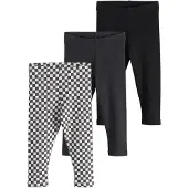 Next Leggings mørkegrå / sort / hvid