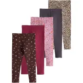 Next Leggings cappuccino / mørkebrun / antracit / lyserød / burgunder