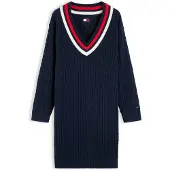 Tommy Hilfiger Strikkjole navy / knaldrød / hvid