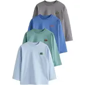 Next Shirts royalblå / lyseblå / stone / jade