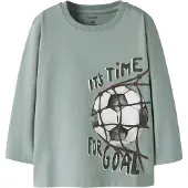 Name it Bluse - NmmLeander - Green Milieu - - 3 år (98) - Bluse