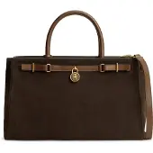 Tommy Hilfiger Håndtaske 'TOTE SUEDE' umbra / mørkebrun