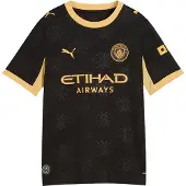 Puma Fodboldtrøje - Manchester City Udebane 26/27 - Sort/Flaxen - - 6 år (116) - Fodboldtrøje