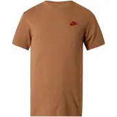 Nike T-Shirt NSW Club - Brun/Rød, størrelse Large