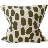 Fine Little Day Dots pudebetræk 48x48 cm Beige/Olivengrøn