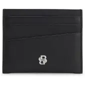 BOSS Kortholder i læder med dobbelt B-monogram