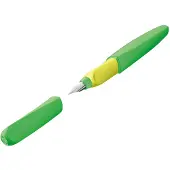Pelikan Twist Fountain Pen med 1 bl?kpatron Medium NIB Neon Green Boxed (807258)