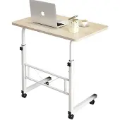 24hShop Laptopbord med hjul – højdejusterbart computerbord / arbejdsbord / sidebord