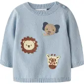 Name it Pullover 'NBMHaps' creme / lyseblå / choko / greige