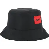 HUGO Bøllehat - Vendbar - Softshell/Fleece - Sort - - 56 cm - Bøllehat