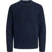 Jack & Jones Bluse - Strik - JjeDover - Sky Captain - - 16 år (176) - Bluse