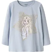 Name it Bluser & t-shirts 'NMFSoma Frozen' creme / lyseblå / lysegul / guld