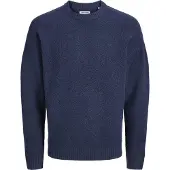 Jack & Jones Pullover 'JJESOHO OLLIE' navy / grå-meleret