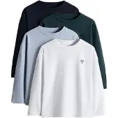 The Set Shirts navy / dueblå / mørkegrøn / hvid