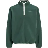 Jack & Jones Pullover 'JORFREDERIKSBERG' mørkegrøn / hvid