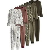 The Set Nattøj 'Dino' khaki / oliven / mørkegrøn / merlot / hvid