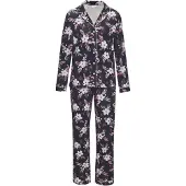 LASCANA Pyjamas navy / lyseblå / bær / gammelrosa