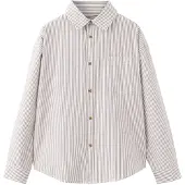 Mango KIDS Skjorte 'CHESS' brun / hvid