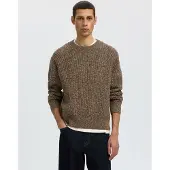 Selected Pullover 'SLHTilum' brun-meleret