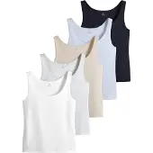 The Set Overdel beige / navy / dueblå / lysegrå / hvid